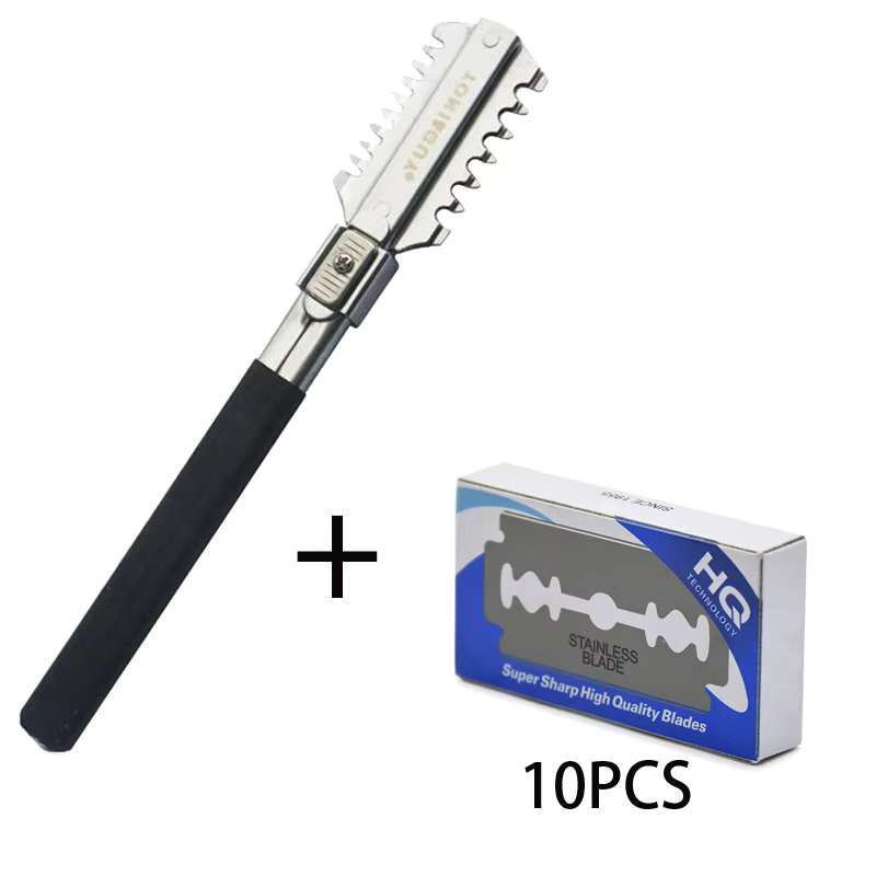 Men'S Grooming Haircut - Double-Edge โกนตัดผมมีดโกนมีดใบมีดคู่มือตัดผมเครื่องมือ Beard Trimmer ร้านตัดผมจัดแต่งทรงผมอุปกรณ์เสริมชุดใบมีด