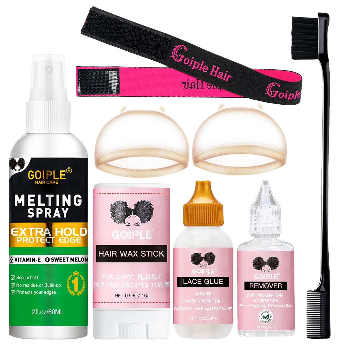 Hair Wax Stick - GOIPLE สเปรย์ติดวิกผมชนิดละลายตัว กาวติดแน่น แห้งเร็ว กาวใส น้ำยาล้างกาวอ่อนโยน