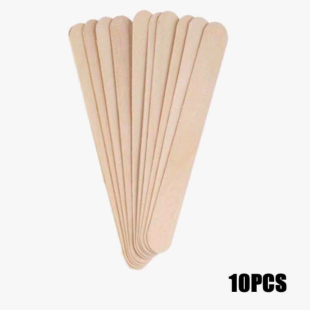 Hair Wax Stick - ไม้พายแว็กซ์ไม้ธรรมชาติแบบใช้แล้วทิ้ง 10 ชิ้น, ไม้พายแว็กซ์อเนกประสงค์สำหรับ DIY ขนาด