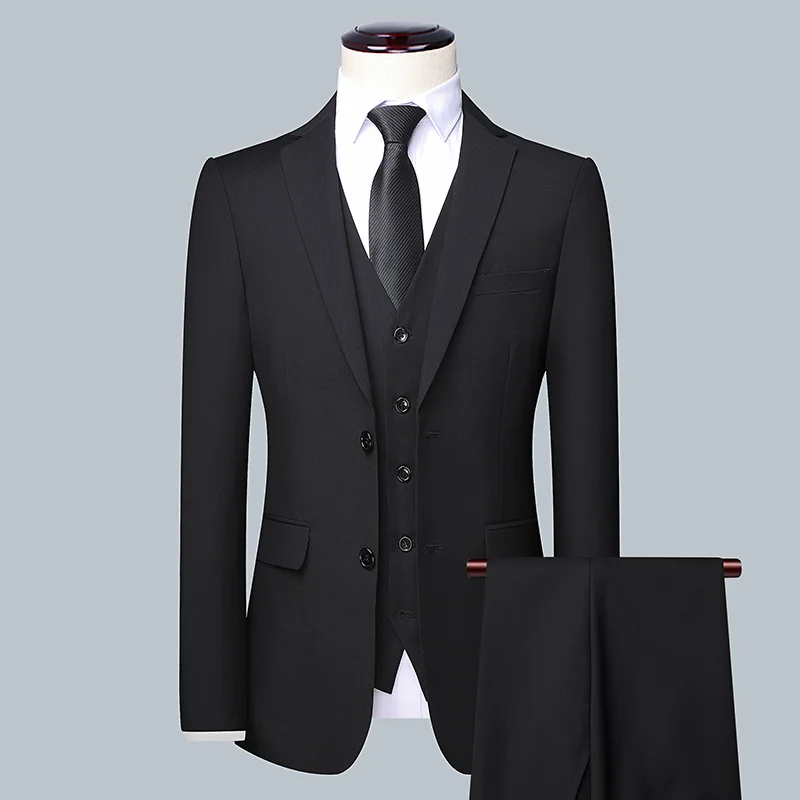 Men Grooming Outfit - ผู้ชายสีทึบชุดสูทธุรกิจ 2025 คุณภาพสูงแฟชั่นจัดเลี้ยงงานแต่งงานแนวโน้มเจ้าบ่าวที่ดีที่สุด Man เดี่ยว 3/2/1