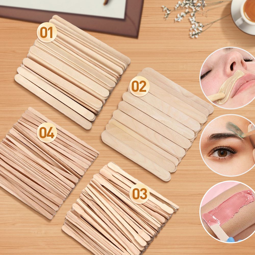 500/200/100Pcs ไม้กําจัดขน Sti - Hair Wax Stick บทวิจารณ์และราคา