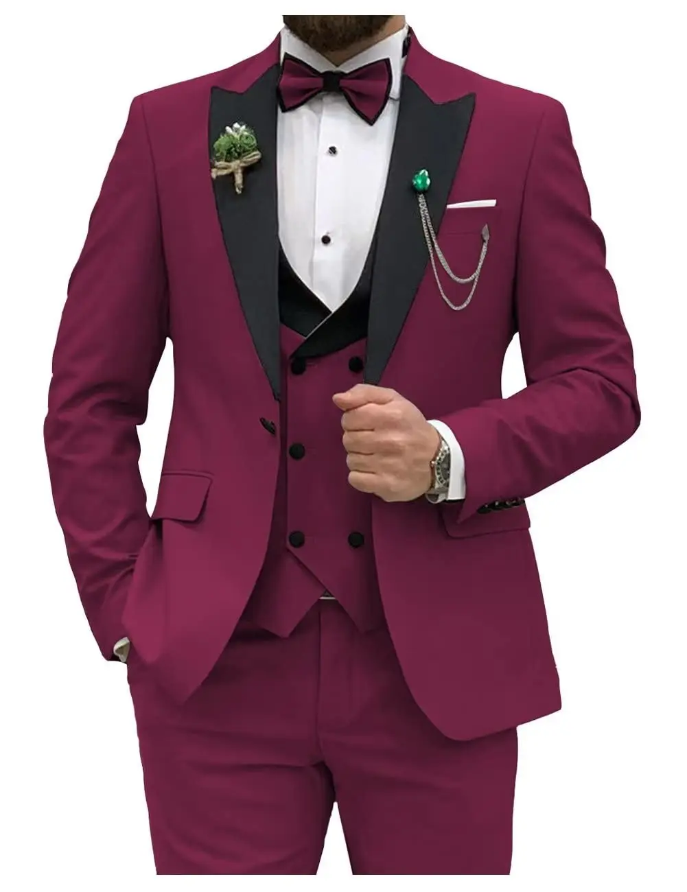 สูทพอดีตัวสำหรับผู้ชายสีฟ้าเข้ - Men Grooming Outfit บทวิจารณ์และราคา